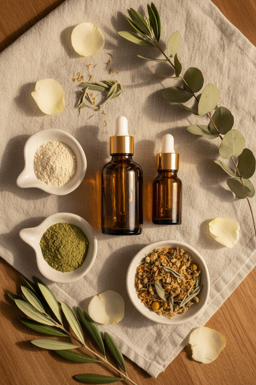 Luxury Botanical Flat Lay